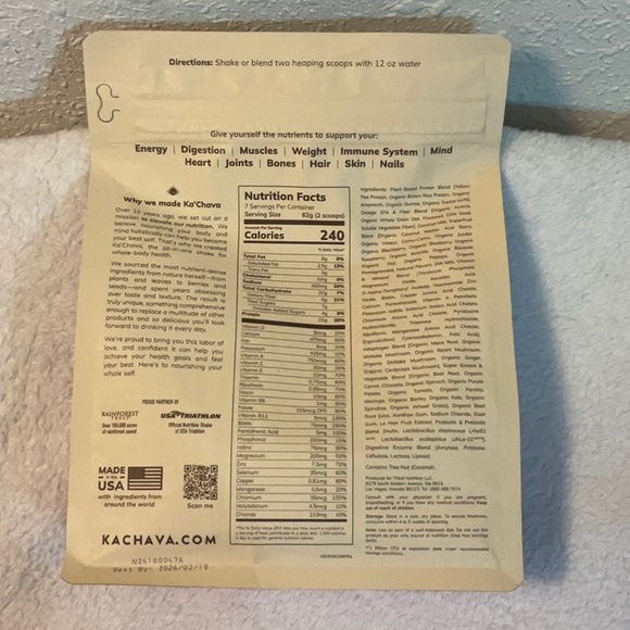 Ka'Chava Coconut Acai Nutrition Shake - Picture 2 of 3